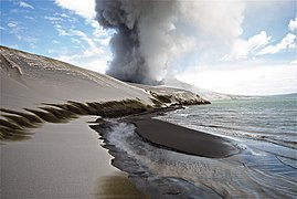 Volcanic ash dunes near Tarvurvur Crater, Rabaul caldera