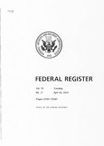 Thumbnail for File:Federal Register 2014-04-22- Vol 79 Iss 77 (IA sim federal-register-find 2014-04-22 79 77).pdf