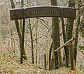 Ingang aquaduct over een oude spoorlijn.