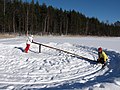 Winter fun on ice-covered Lake Saimaa