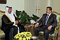 Ahmad Abdulla AlShaikh from Dubai visiting the new President of Egypt, Mohamed Morsi Date 1 August 2012