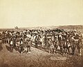 At the Dance. Part of the 8th U.S. Cavalry and 3rd Infantry at the great Indian Grass Dance on Reservation (1890, LC-DIG-ppmsc-02509)