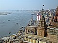 Ghats by the Ganges in morning.