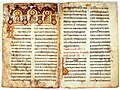 First pages of the Gospel of Miroslav, part of the UNESCO's Memory of the World Register. If someone is interested in restoring it, Nikola might be able to provide the tiff and help with missing letters.