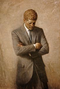 Posthumous official portrait of U.S. President John F. Kennedy