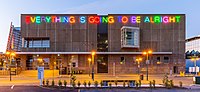 Thumbnail for File:"Everything is Going to be Alright" artwork, Christchurch Art Gallery, Christchurch, New Zealand.jpg