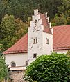 Detail van Wehrkirche in Kinding. Locatie Kinding Opper-Beieren Duitsland