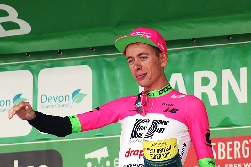 File:2018 Tour of Britain stage 2 - best British rider Hugh Carthy.JPG