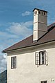 English: Partial view of the rectory`s south facade with chimney Deutsch: Teil-Ansicht der Süd-Seite vom Pfarramt mit Kamin