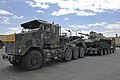 Oshkosh M1070A0 HET and DRS M1000 semi-trailer; payload is an M60 Patton tank