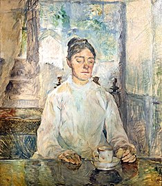   La Comtesse Adèle de Toulouse-Lautrec petit déjeune au Château de Malromé