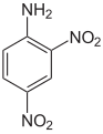 Deutsch: Struktur von 2,4-Dinitroanilin English: Structure of 2,4-Dinitroaniline