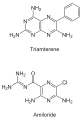 Deutsch: Struktur von Kaliumsparenden Diuretika English: Structure of Potassium-sparing diuretics