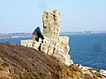 Le rocher "Le doigt de Dieu" (entre Rospico et Port-Manec'h).