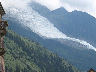 Le glacier des Bossons.