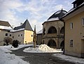 English: Inside the fortification with charnel house Deutsch: Innerhalb der Wehranlage mit Karner