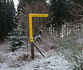 Krenkeltal Rothaarsteig in Sauerland. Markering wandelroute.