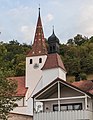 Kerktoren van Wehrkirche. Locatie Kinding Opper-Beieren Duitsland.