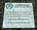 Thumbnail for File:Fireman William Rae memorial plaque - geograph.org.uk - 3560947.jpg