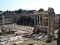 Temple of Vespasian and Titus (the right area) in Forum Romanum