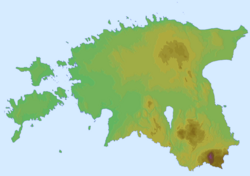 Relief map of Estonia