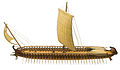 Wood model of a Greek trireme