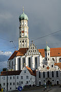 St. Ulrich und Afra behind Evangelical St. Ulrich Church