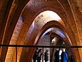 Catenary arches inside Casa Milà in Barcelona, Spain by Antoni Gaudí