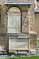 English: Epitaphs at the western wall Deutsch: Wappengrabsteine an der W-Wand