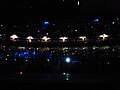 U2 performs "Moment of Surrender" at Giants Stadium in East Rutherford, NJ on September 23, 2009. The house/stage lights were dimmed and Bono urged fans to take out their mobile phones.