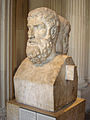 Roman bust of Epicurus, Louvre museum.