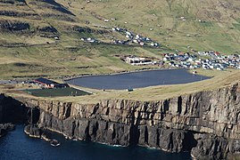 Vágur and Vágseiði seen from Eggjarnar