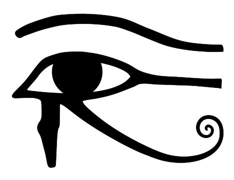 "Eye_of_Horus_bw.svg" by User:Perhelion