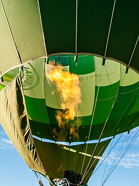 Gas burner of a hot air balloon