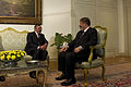 Secretary of Defense Leon E. Panetta meets with Egyptian President Mohamed Morsi in Cairo, Egypt