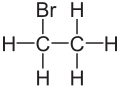 Deutsch: Struktur von Bromethan English: Structure of Bromoethane