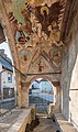 English: Late Gothic fresco painting of Luke the Evangelist and Saint John the Evangelist at the loggia`s vault Deutsch: Spätgotische Freskomalerei der Evangelisten Lukas und Johannes im Loggia-Gewölbe