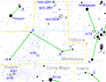 English: Monoceros constellation map.