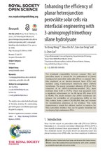 Thumbnail for File:Enhancing the efficiency of planar heterojunction perovskite solar cells via interfacial engineering with 3-aminopropyl trimethoxy silane hydrolysate.pdf