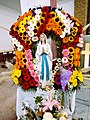 Arreglo floral de la Virgen de Lourdes en Orizaba, Veracruz