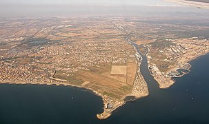 mouth of river Tevere (Tiber)