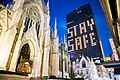 Lotte New York palace displays Stay Safe during COVID19 quarantine