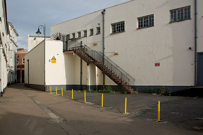 File:A fire escape on the Wells Street side of 60 Boutport Street - geograph.org.uk - 4957027.jpg