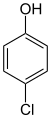 Deutsch: Struktur von 4-Chlorphenol English: Structure of 4-chlorophenol