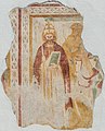 English: Fragment of a Gothic fresco (showing a pope) at the southern wall Deutsch: Fragment eines gotischen Freskos mit der Darstellung eines heiligen Papstes an der Südwand