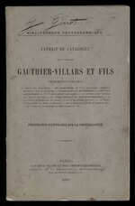 Thumbnail for File:Extrait du catalogue de la librairie Gauthier-Villars et Fils, imprimeurs-libraires ... - prospectus d'ouvrages sur la photographie (IA gri 33125001117239).pdf