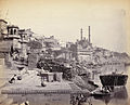 Aurangzeb mosque and adjoining Ghats Benares, Samuel Bourne 1865.