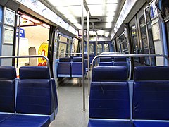 Inside a MF77 train