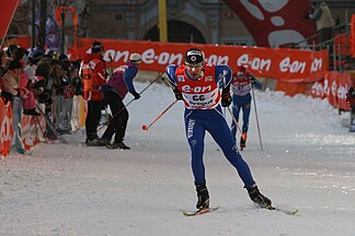 Michal Malák in the qualification of Tour de Ski in Prague.