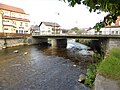 Fluss "Kleiner Regen" im Stadtzentrum von Zwiesel kurz vor der Einmündung in den Schwarzen Regen.